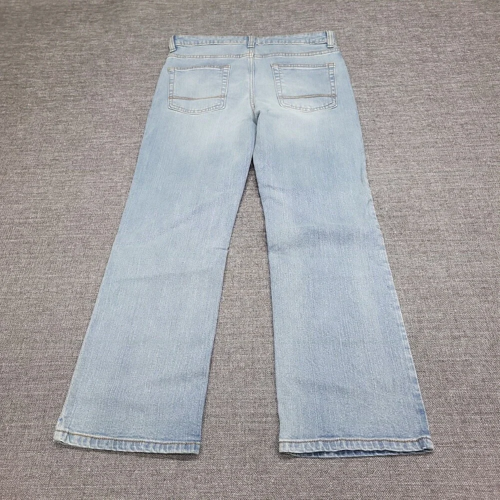 Boys' Stretch Bootcut Denim Jeans - Cat & Jack Blue Light Wash Size 12 Husky